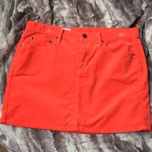 Gap Red Denim Skirt